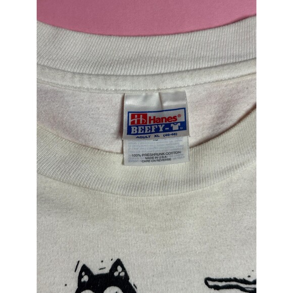 1990s STUDIO ROJA. Joe Crabtree CATS All Over Short Sleeve T Shirt. L-XL - Picture 8 of 13